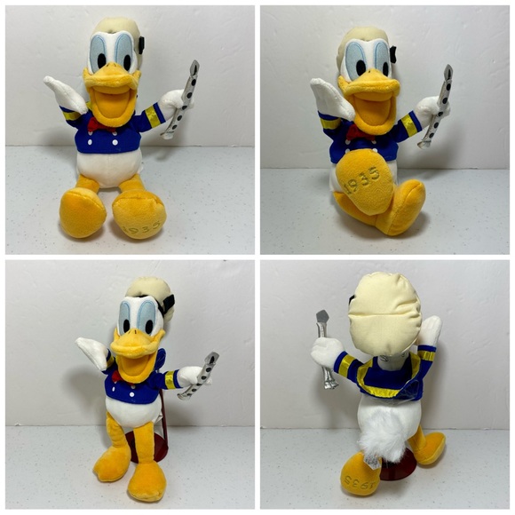 Retro Donald Duck Through The Years Bean Bag Plush Disney 2003 Set Of 5 mint - Picture 7 of 17